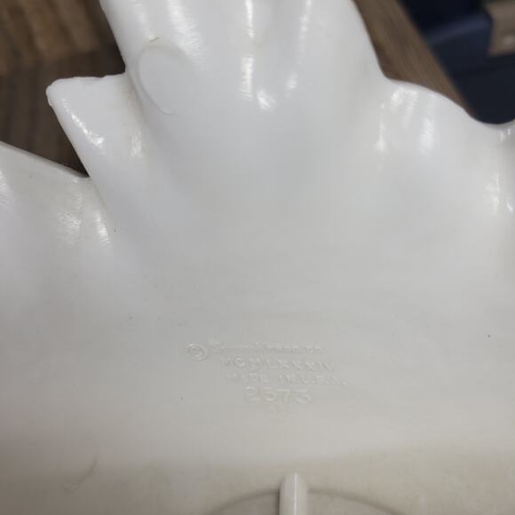 Vintage Hobnail White Burwood Basket Wall Pocket - Picture 4 of 5